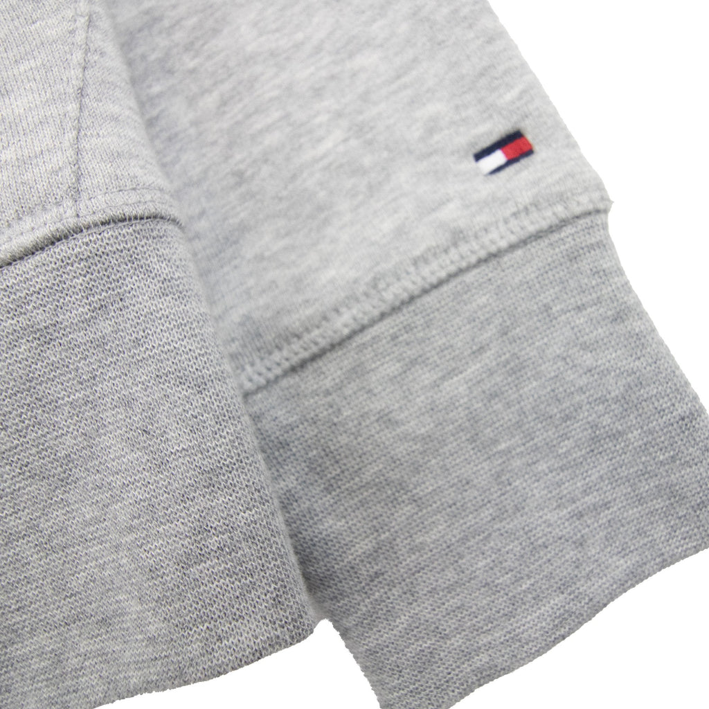 Tommy Hilfiger Drawstring Embroidery Logo Hoody Light Grey