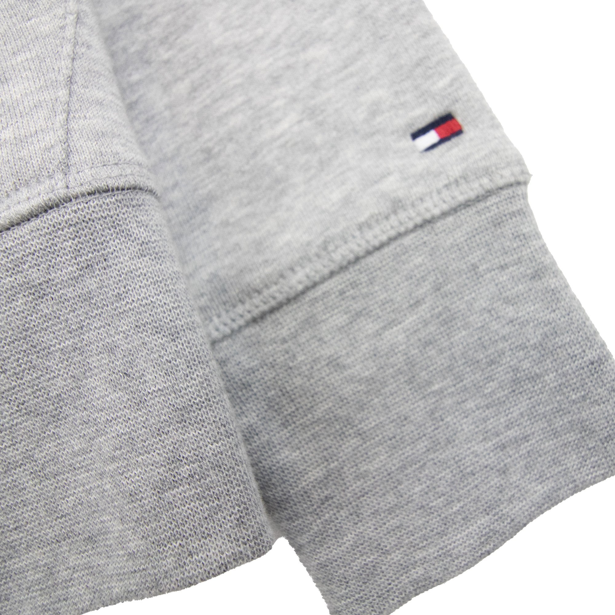 Tommy Hilfiger Drawstring Embroidery Logo Hoody Light Grey