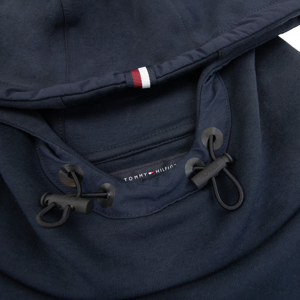 Tommy Hilfiger Arm Badge Logo Hoodied Sweatshirt Navy