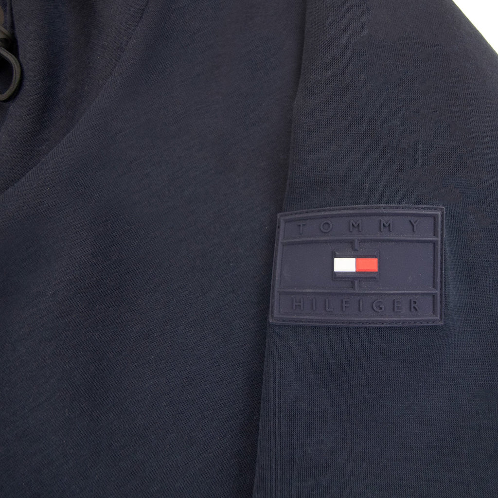 Tommy Hilfiger Arm Badge Logo Hoodied Sweatshirt Navy