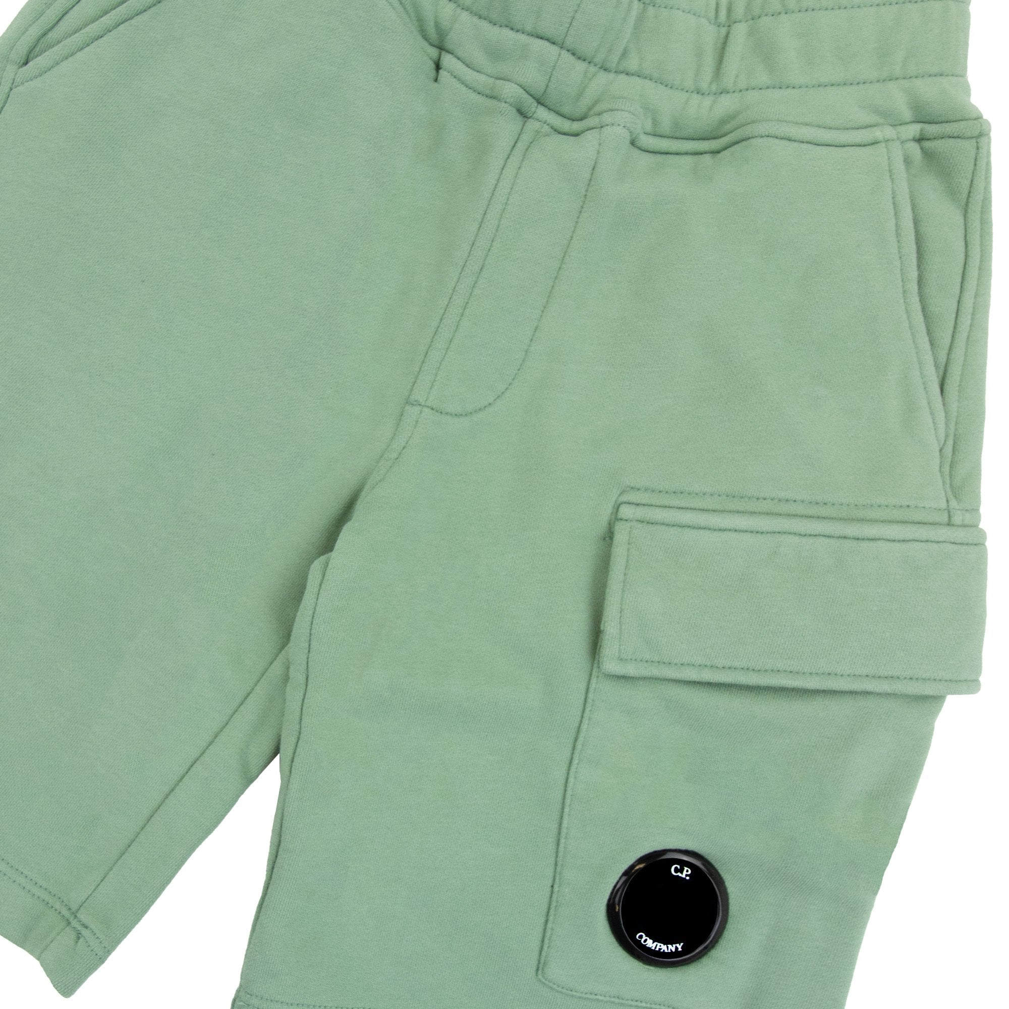 Cp Company Undersixteen Grey Lens Logo Bermuda Shorts Green 626