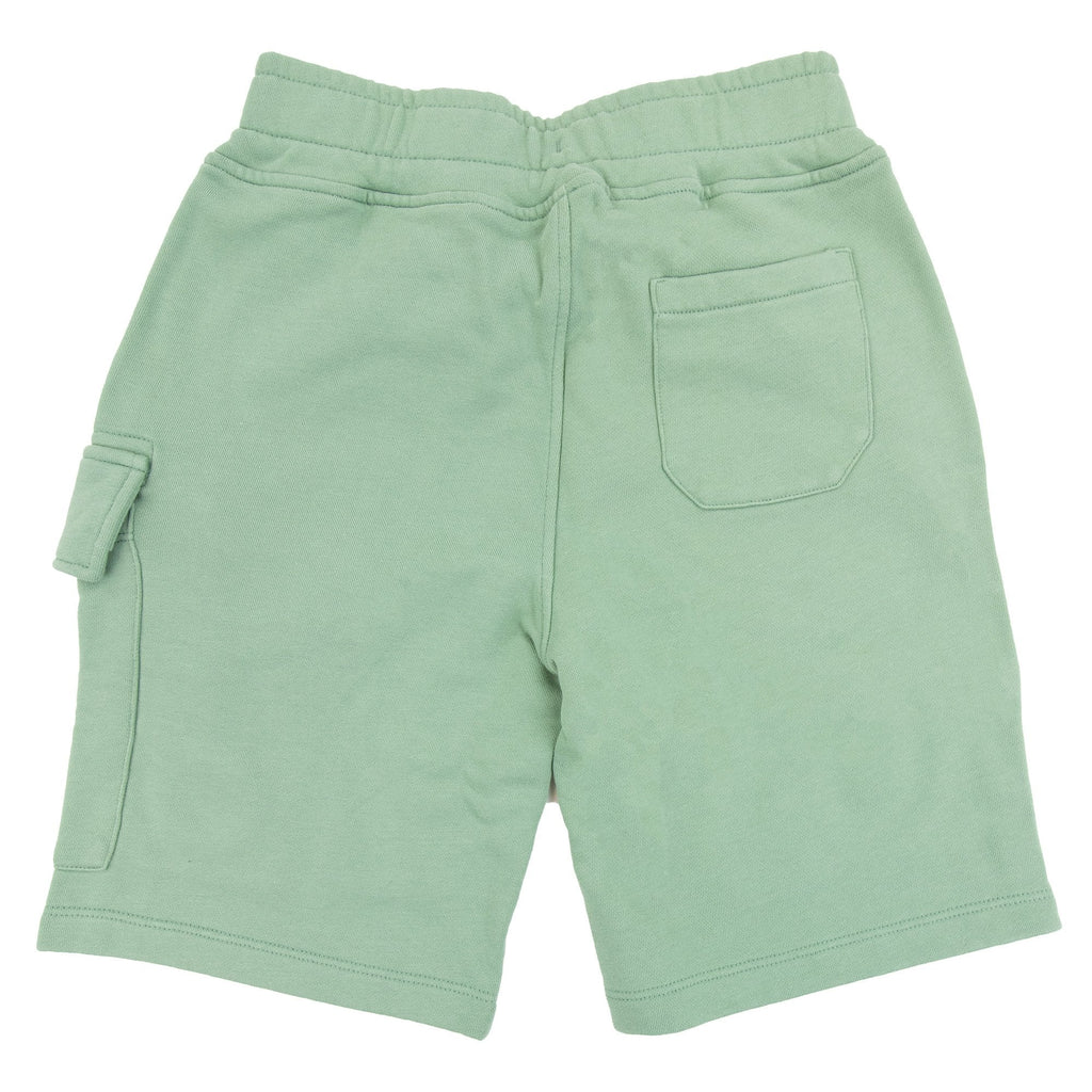 Cp Company Undersixteen Grey Lens Logo Bermuda Shorts Green 626