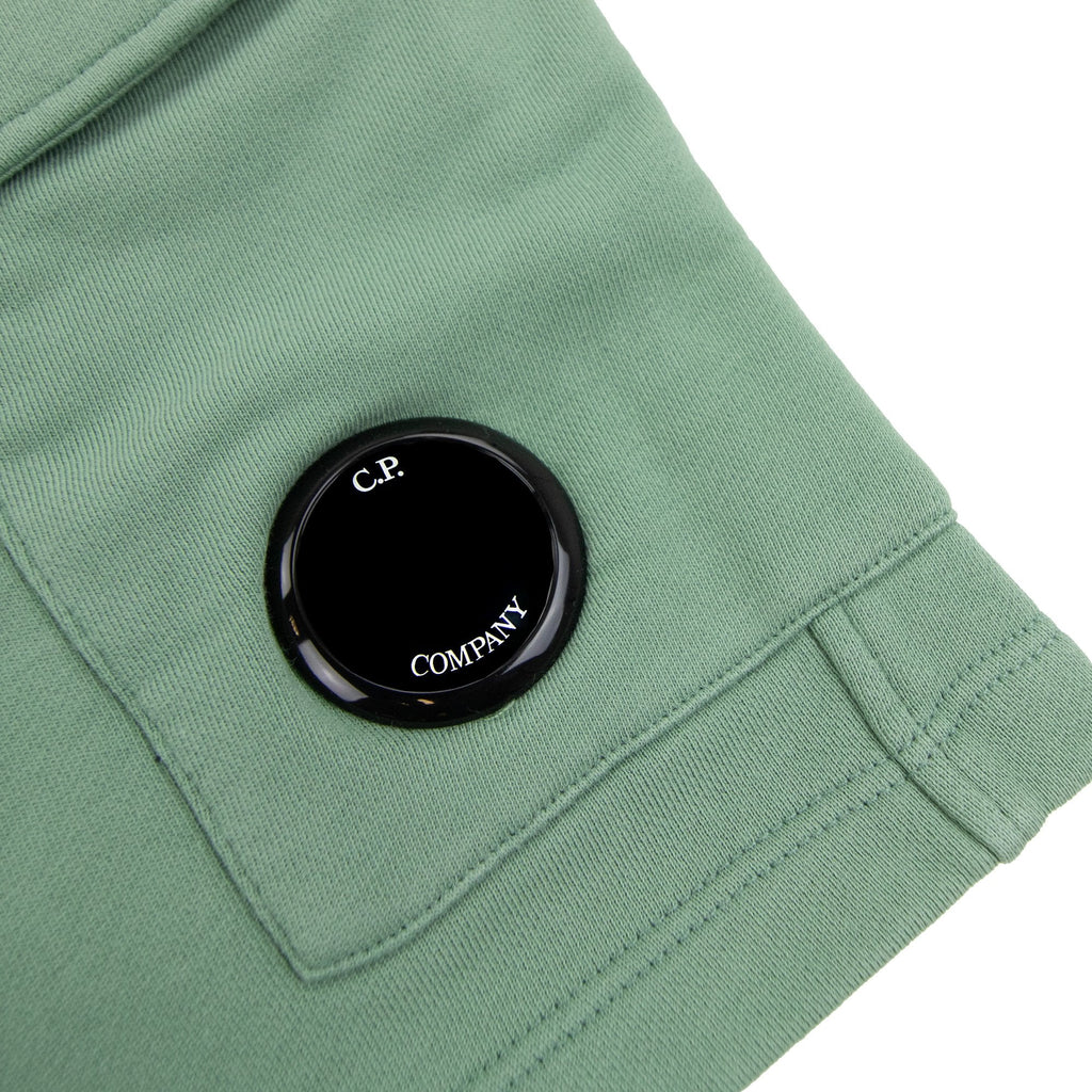 Cp Company Undersixteen Grey Lens Logo Bermuda Shorts Green 626