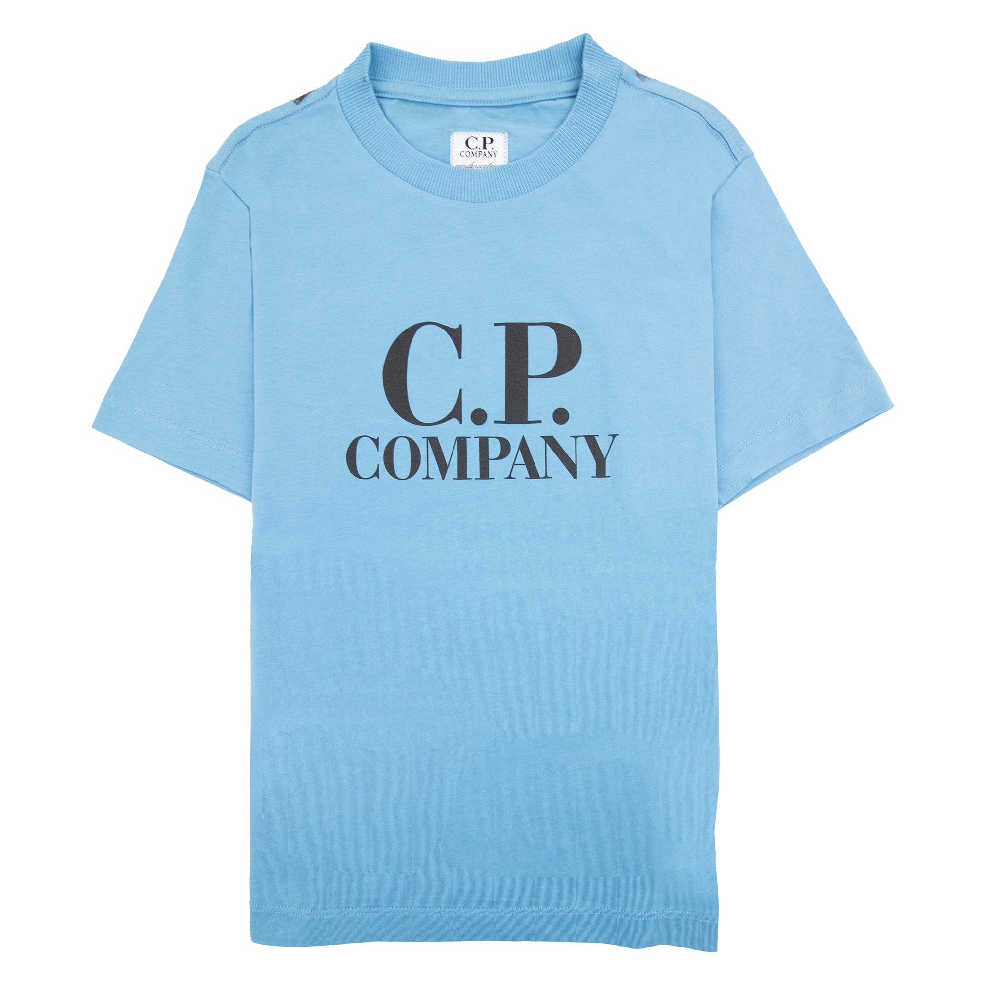 Cp Company Undersixteen Chest Logo Back Goggle T-shirt Niagara Blue 853