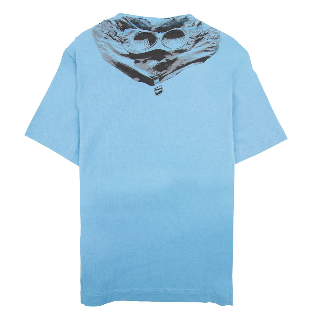 Cp Company Undersixteen Chest Logo Back Goggle T-shirt Niagara Blue 853