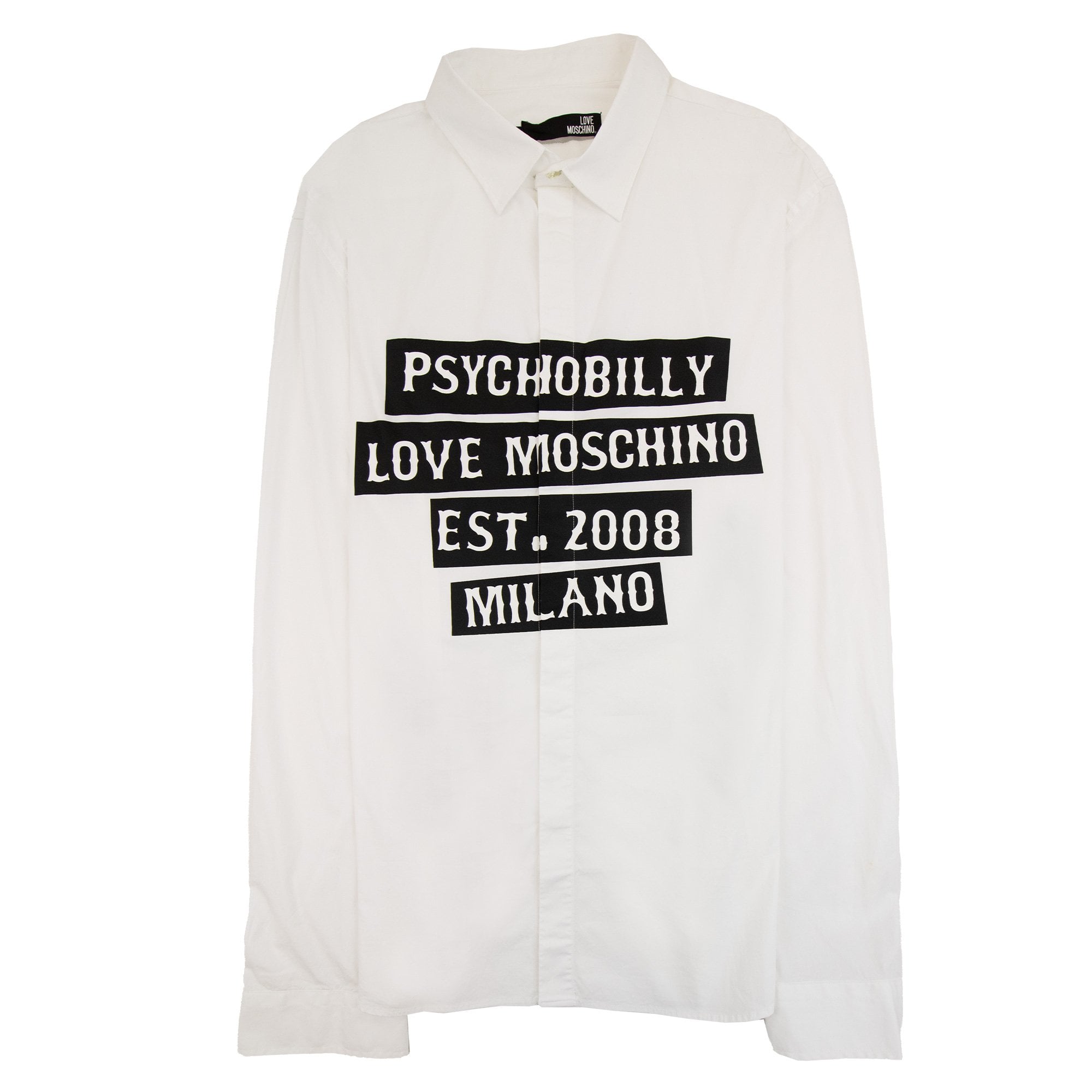 Love Moschino Logo Print L/s Shirt White
