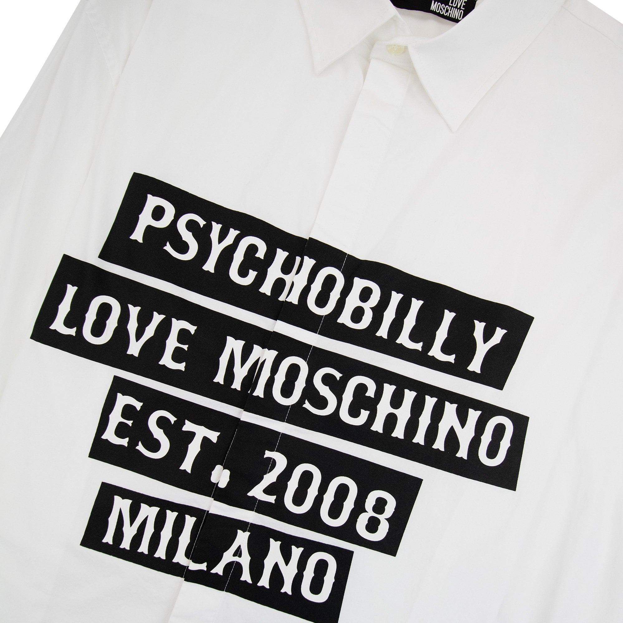 Love Moschino Logo Print L/s Shirt White