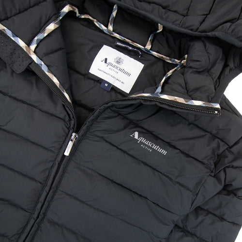 Aquascutum Rlg Active Hoodied Down Jacket Black