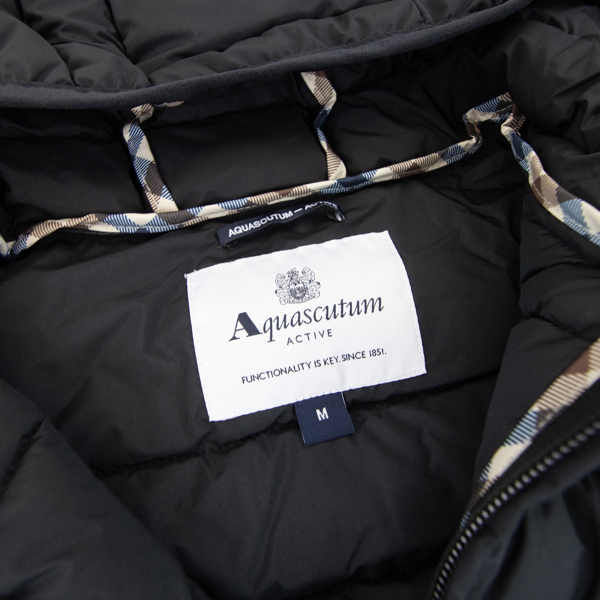 Aquascutum Rlg Active Hoodied Down Jacket Black