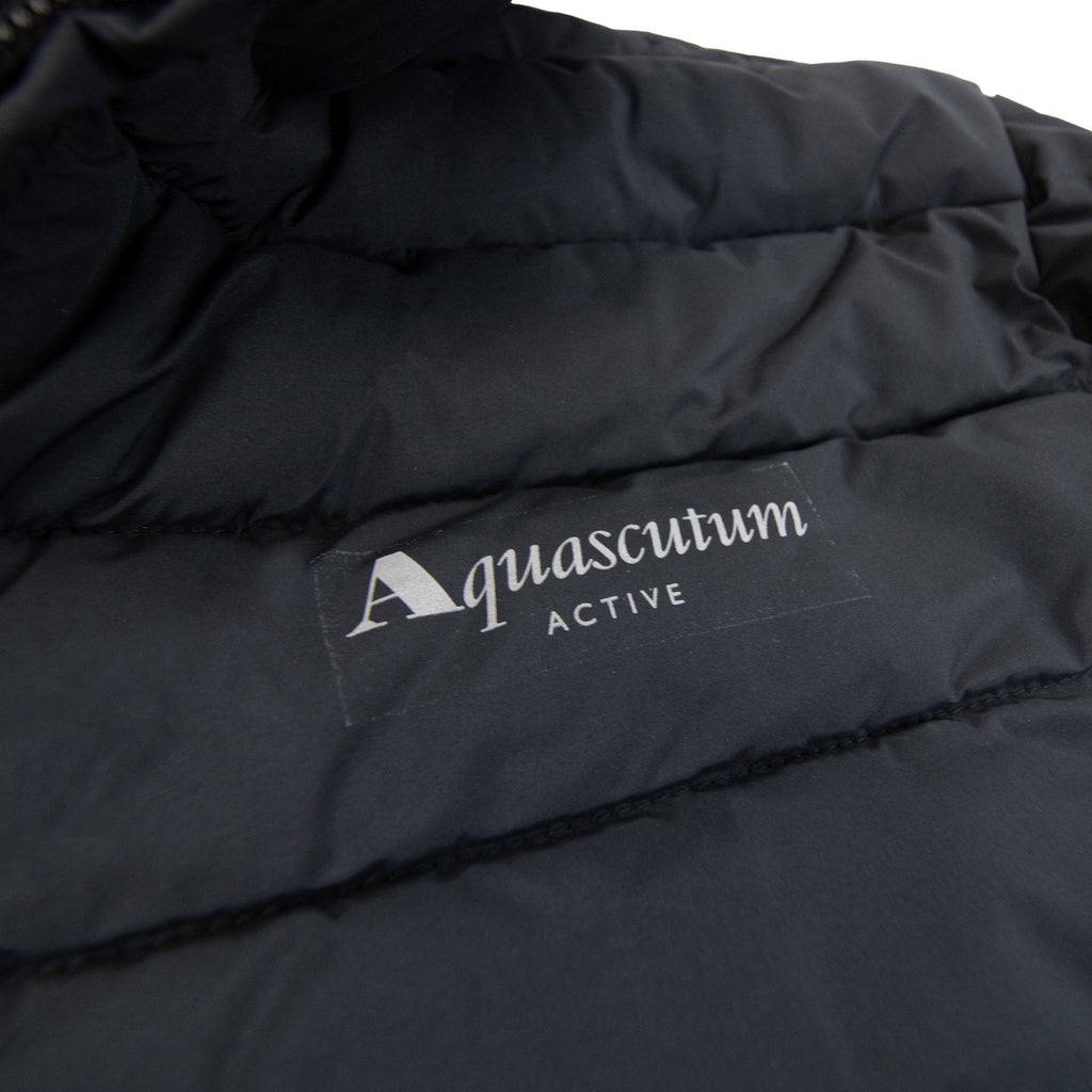 Aquascutum Rlg Active Hoodied Down Jacket Black