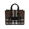 Burberry Woman Mini Freya Tote Bag Dark Birch Brown
