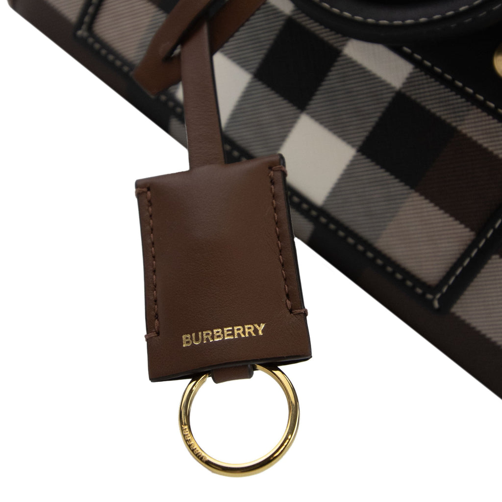 Burberry Woman Mini Freya Tote Bag Dark Birch Brown