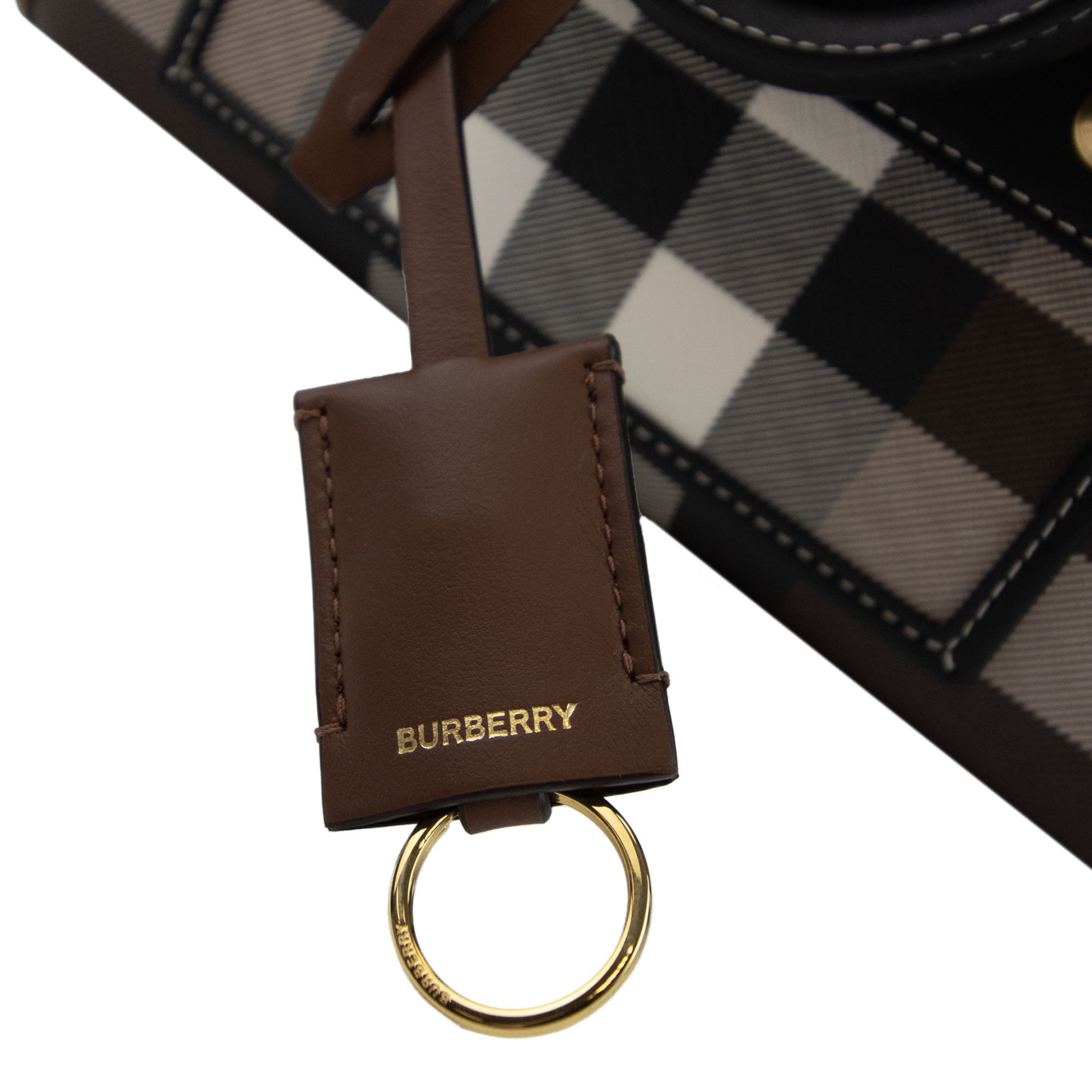 Burberry Woman Mini Freya Tote Bag Dark Birch Brown