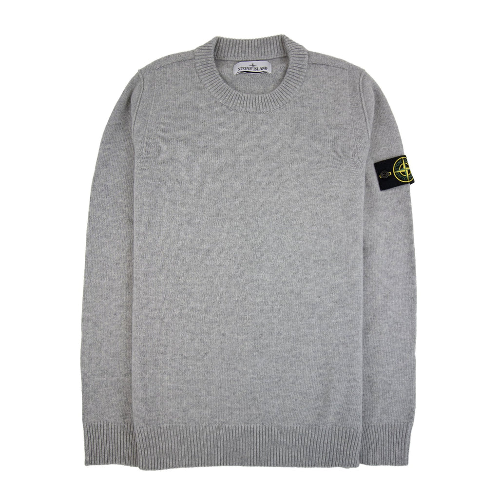 Stone Island 508a3 Lambswool Knitted Sweater Grey V0m64