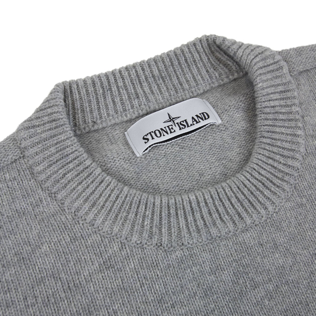 Stone Island 508a3 Lambswool Knitted Sweater Grey V0m64