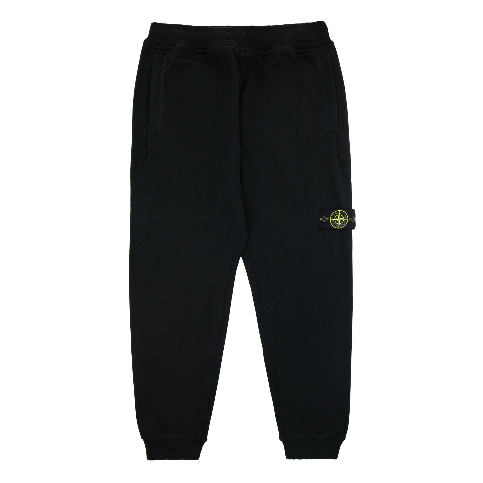 Stone Island 60920 Brushed Organic Fleece Bottoms Black V0029
