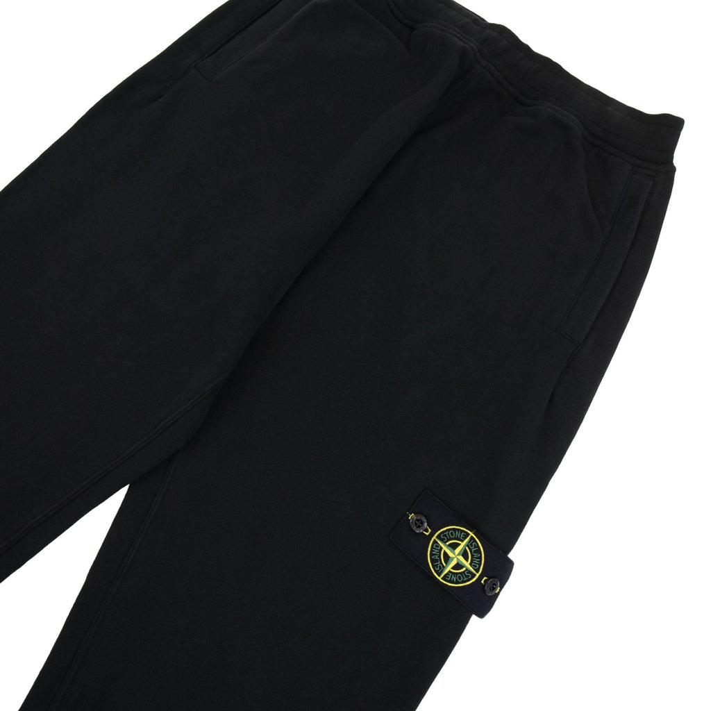 Stone Island 60920 Brushed Organic Fleece Bottoms Black V0029