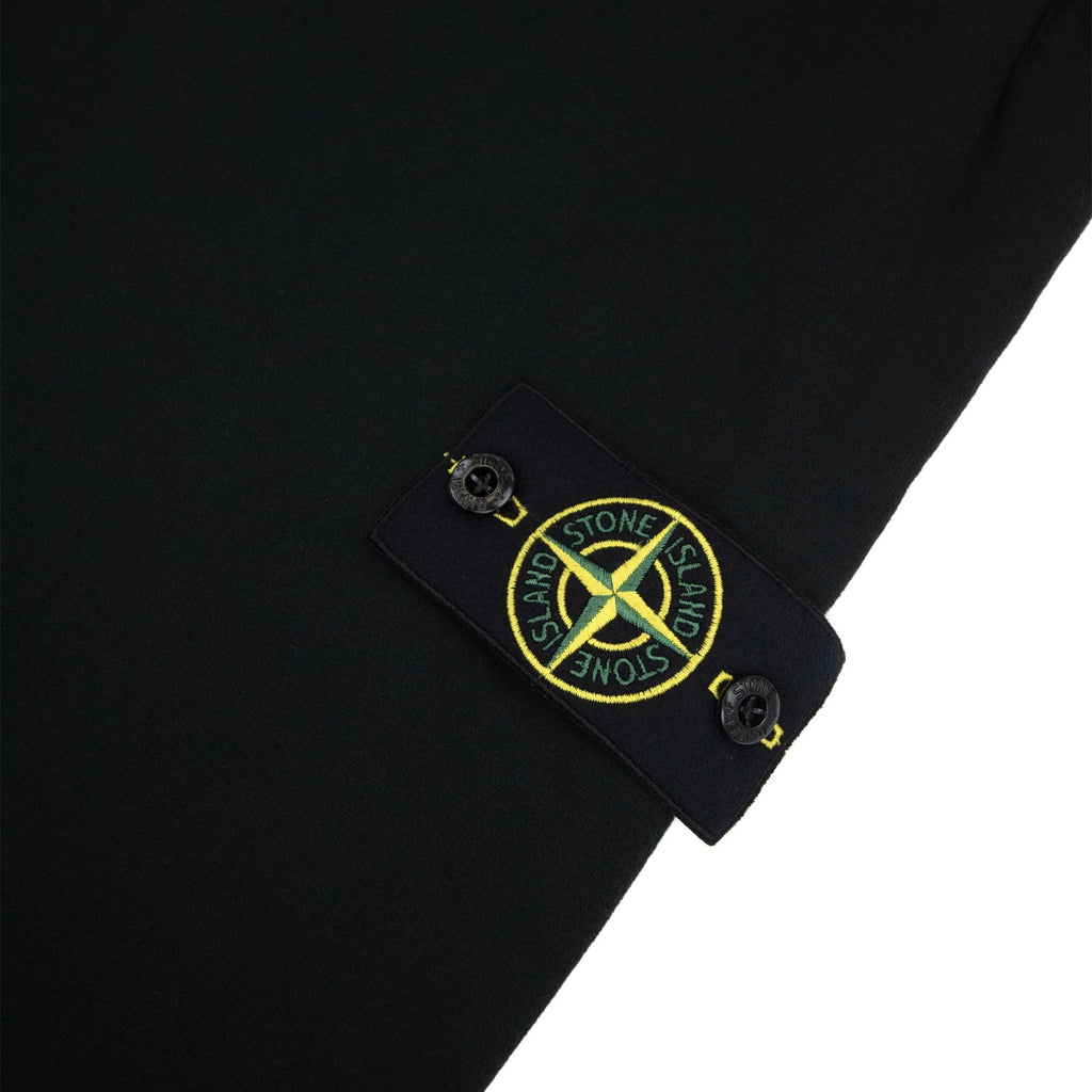 Stone Island 60920 Brushed Organic Fleece Bottoms Black V0029