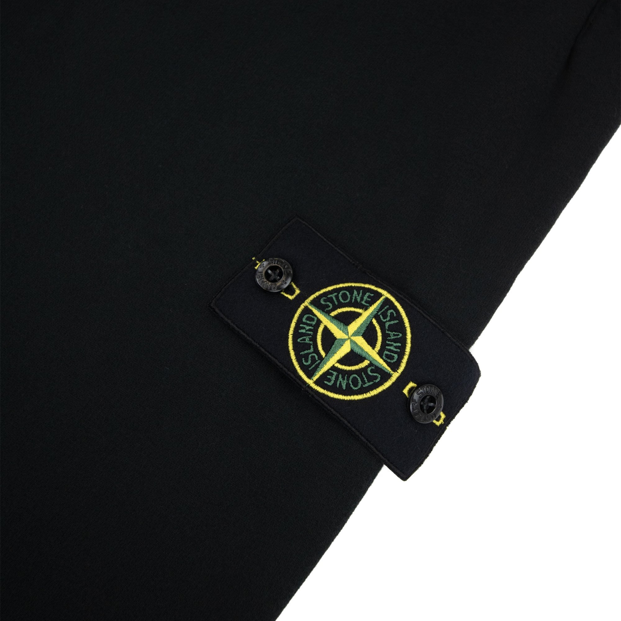 Stone Island 60920 Brushed Organic Fleece Bottoms Black V0029