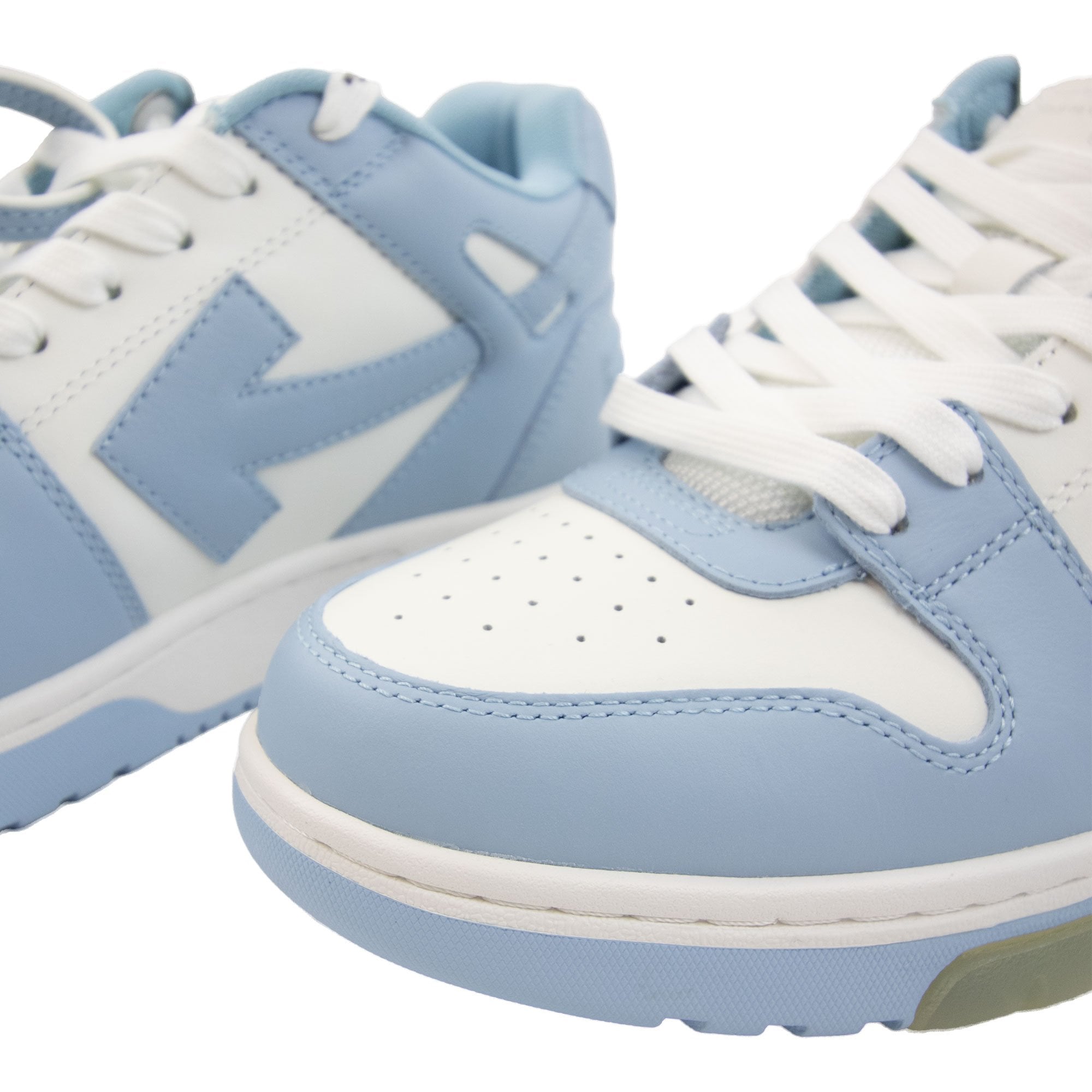 Off White Out Of Office Calf Leather Sneaker White/Light Blue