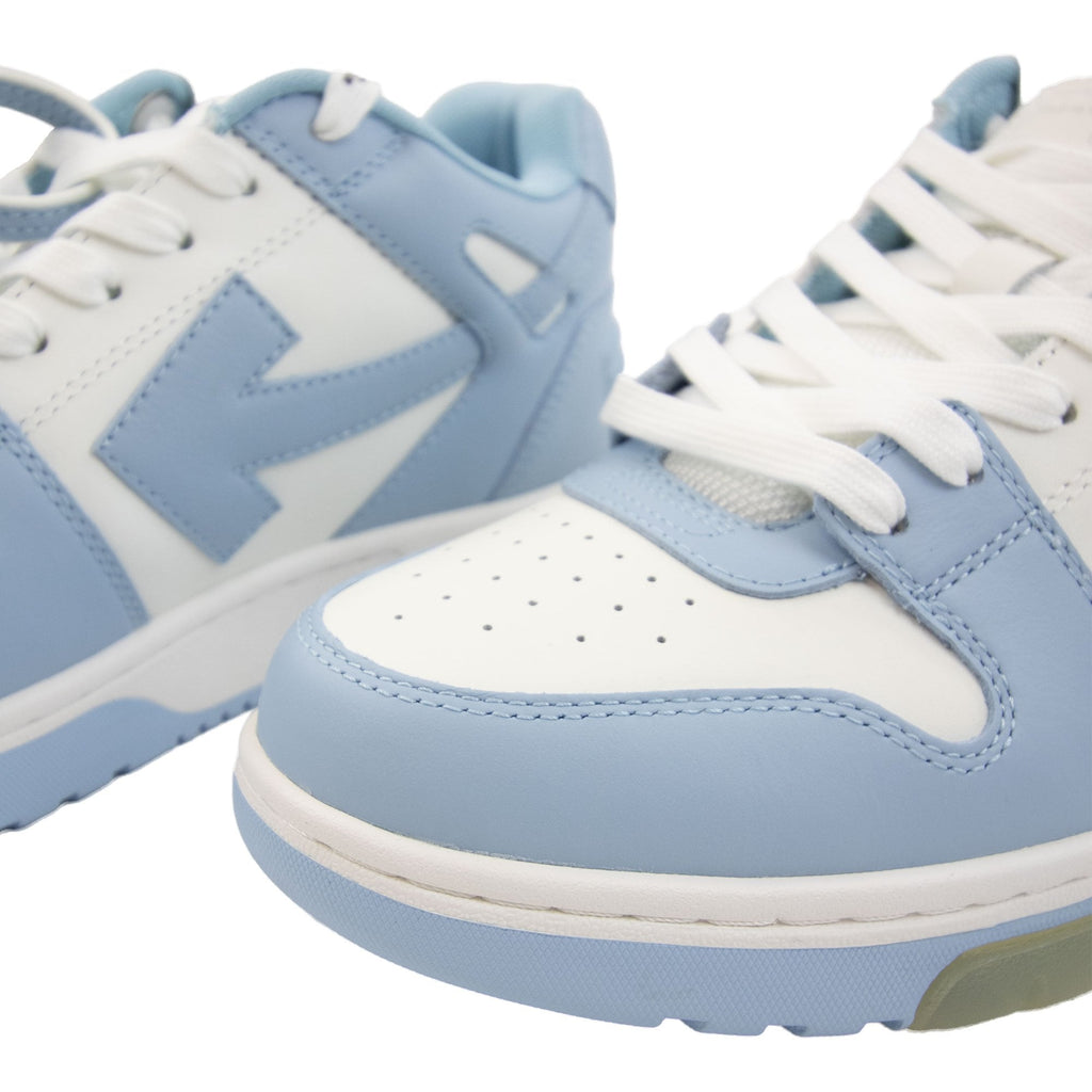 Off White Out Of Office Calf Leather Sneaker White/Light Blue