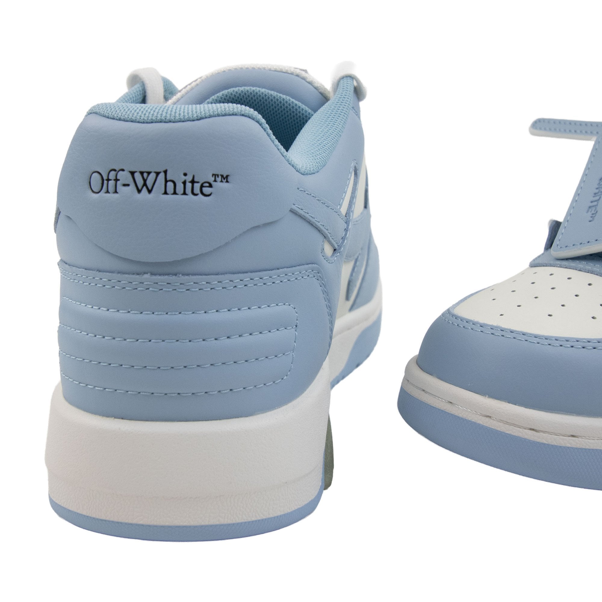 Off White Out Of Office Calf Leather Sneaker White/Light Blue