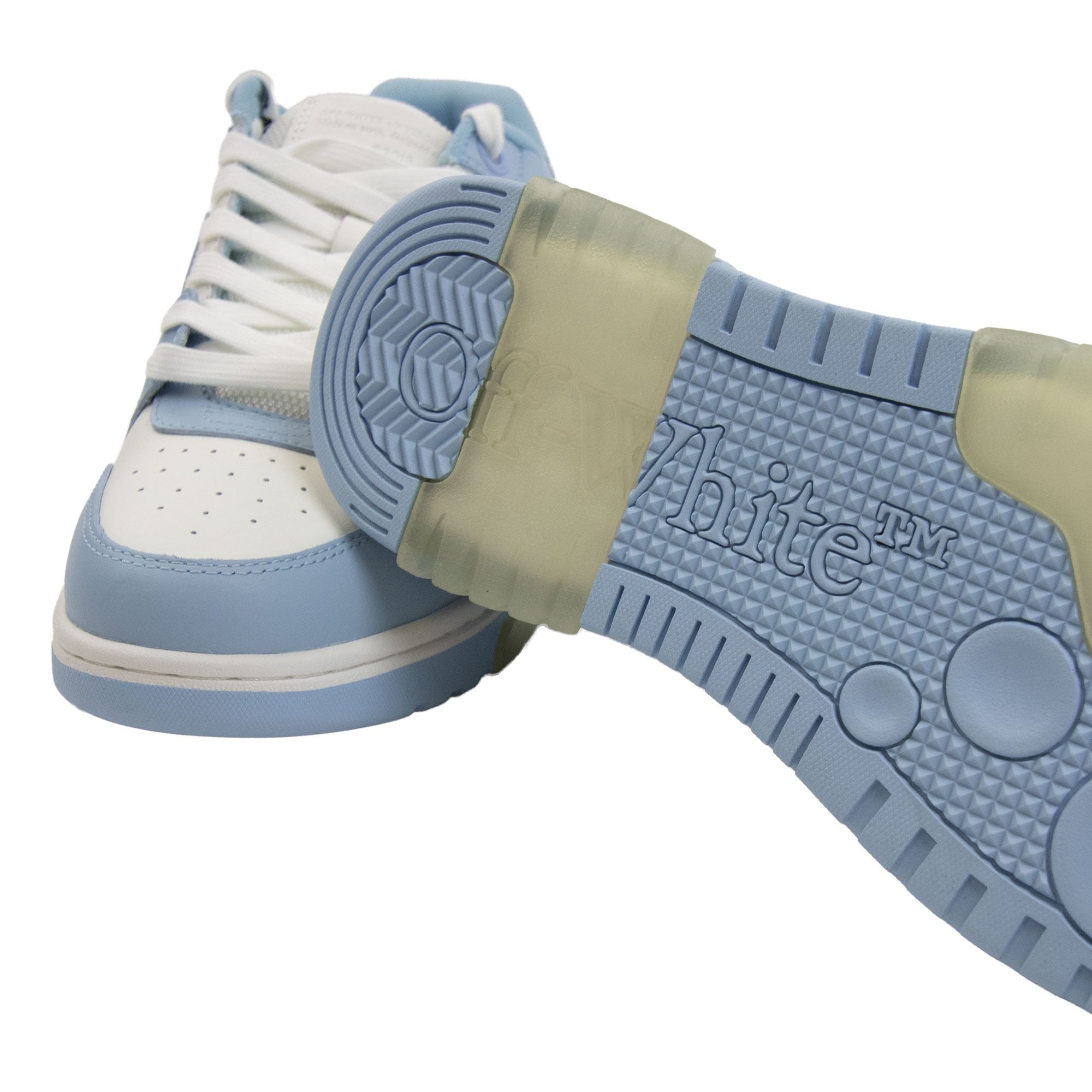 Off White Out Of Office Calf Leather Sneaker White/Light Blue