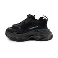 Balenciaga Triple S Clearsole Leather Trainers Black