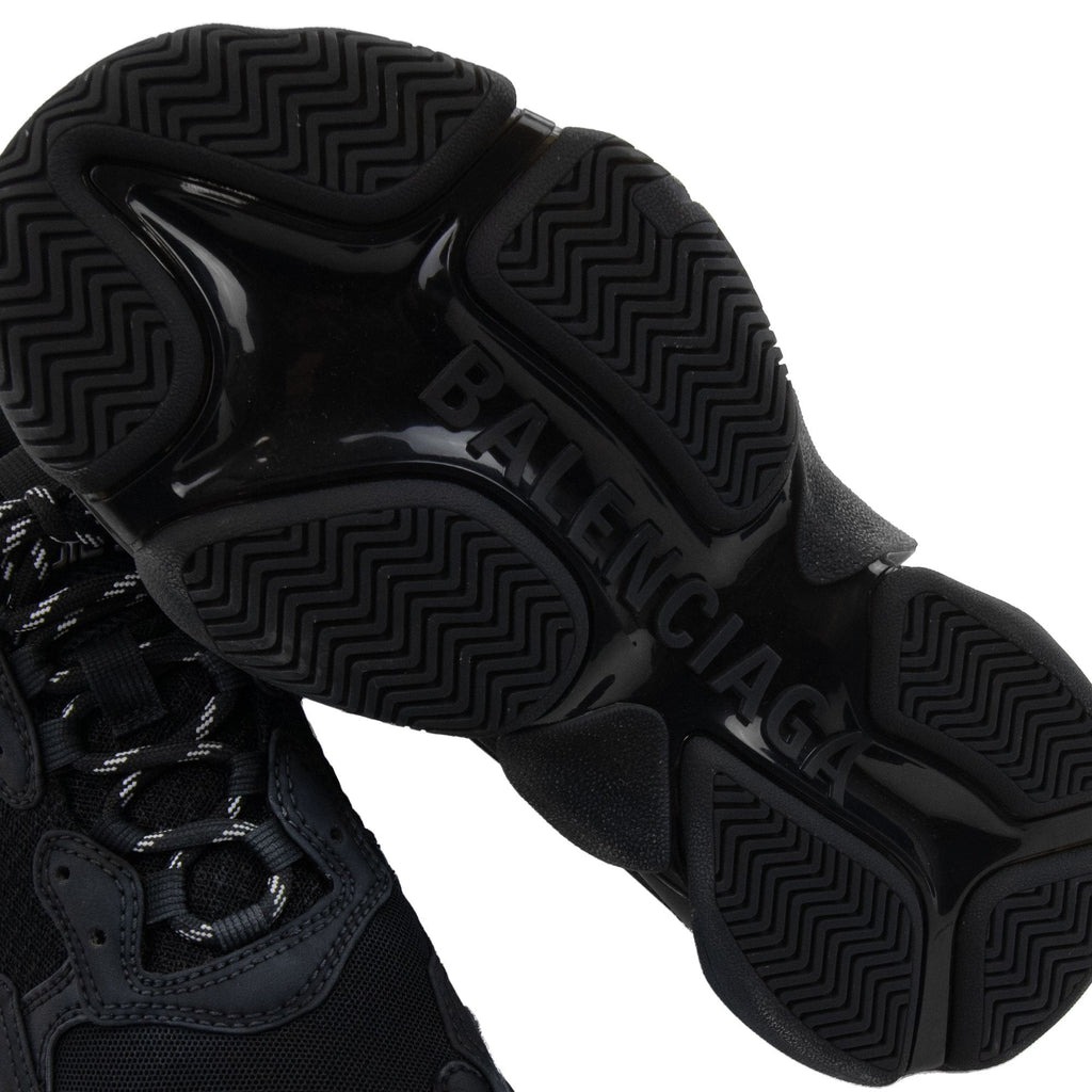 Balenciaga Triple S Clearsole Leather Trainers Black