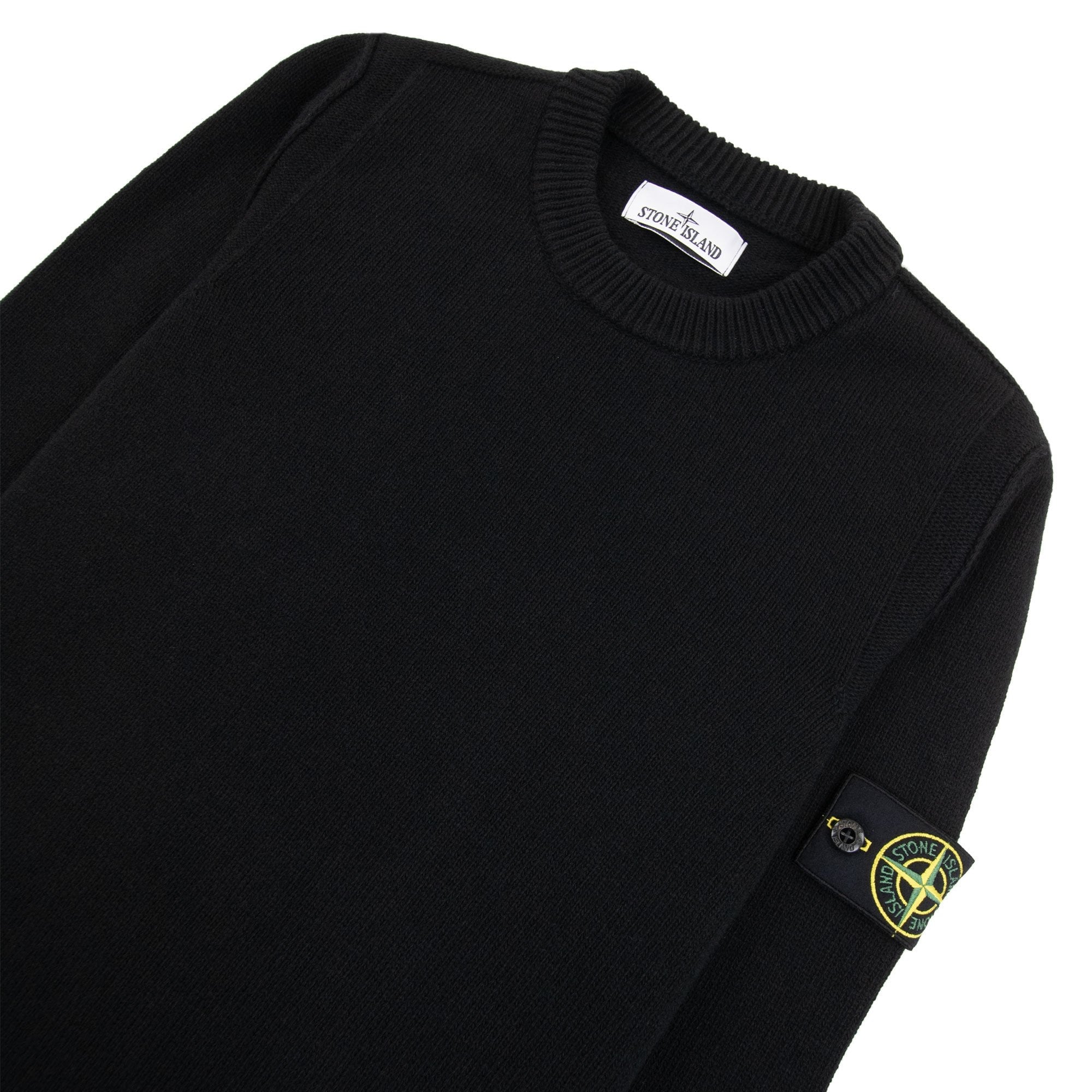 Stone Island 508a3 Lambswool Knitted Sweater Black V0029 | ONU – Onu