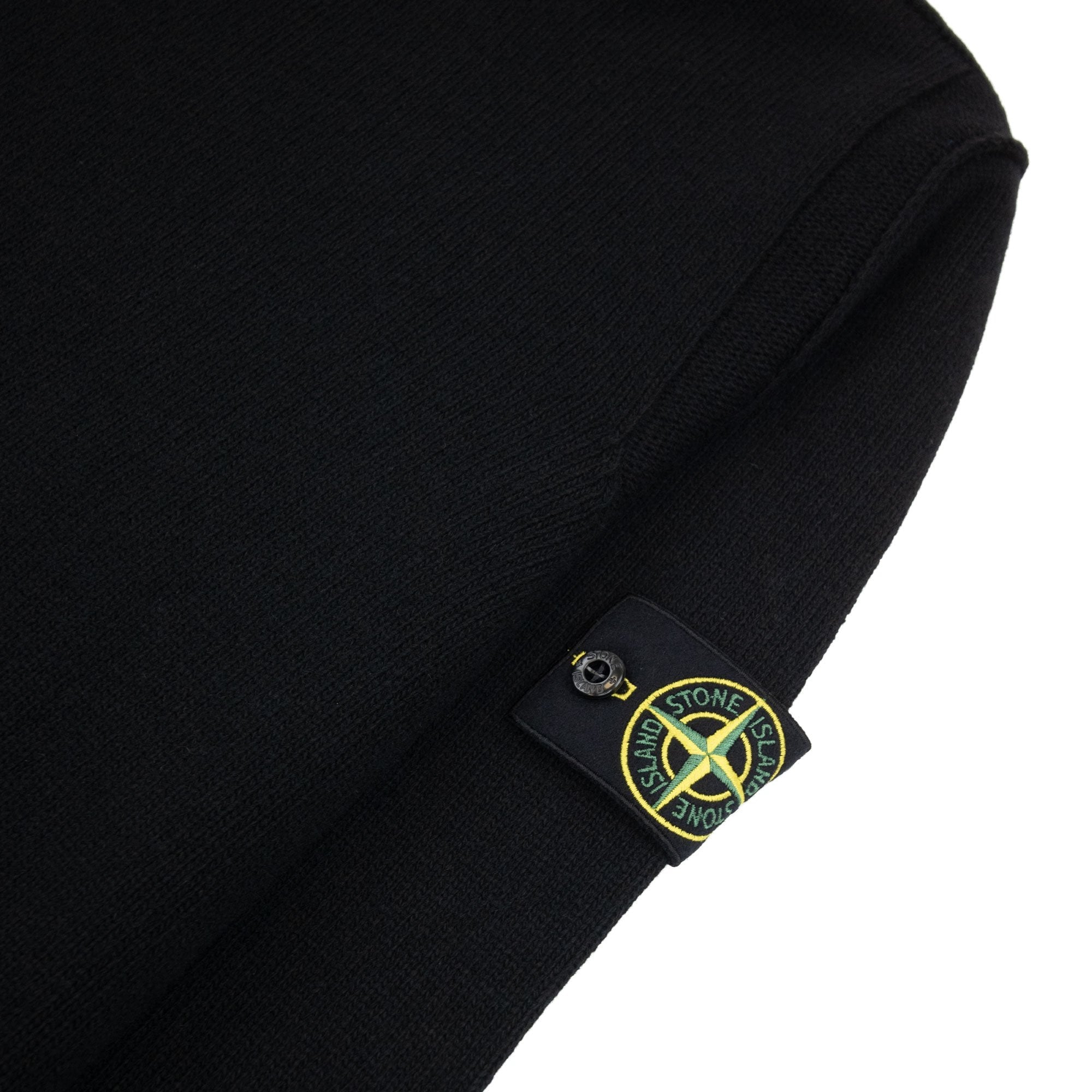 Stone Island 508a3 Lambswool Knitted Sweater Black V0029