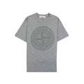 Stone Island Junior 21052 Compass Logo T Shirt Grey V1064