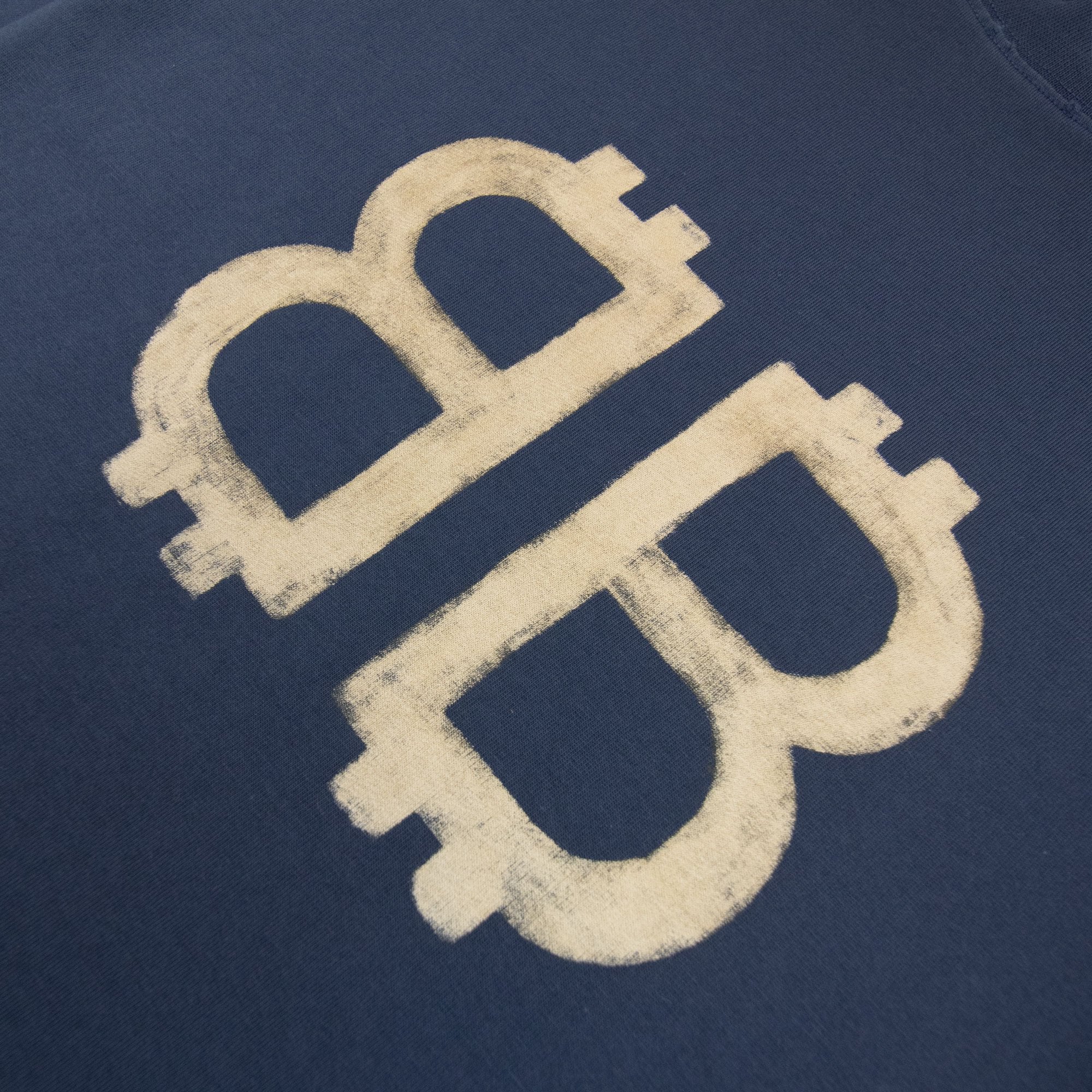 Balenciaga Crypto Logo Oversized T Shirt Navy Blue