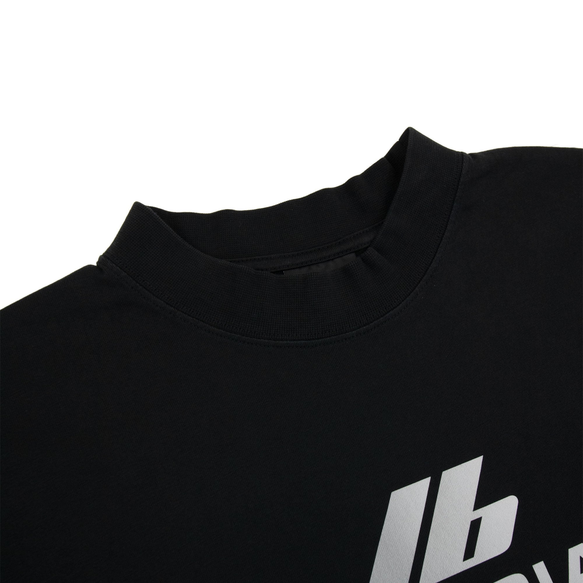 Balenciaga Activewear Logo Medium Fit T Shirt Black 1083
