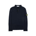 Stone Island Junior Arm Badge Long Sleeve Polo Navy V0020