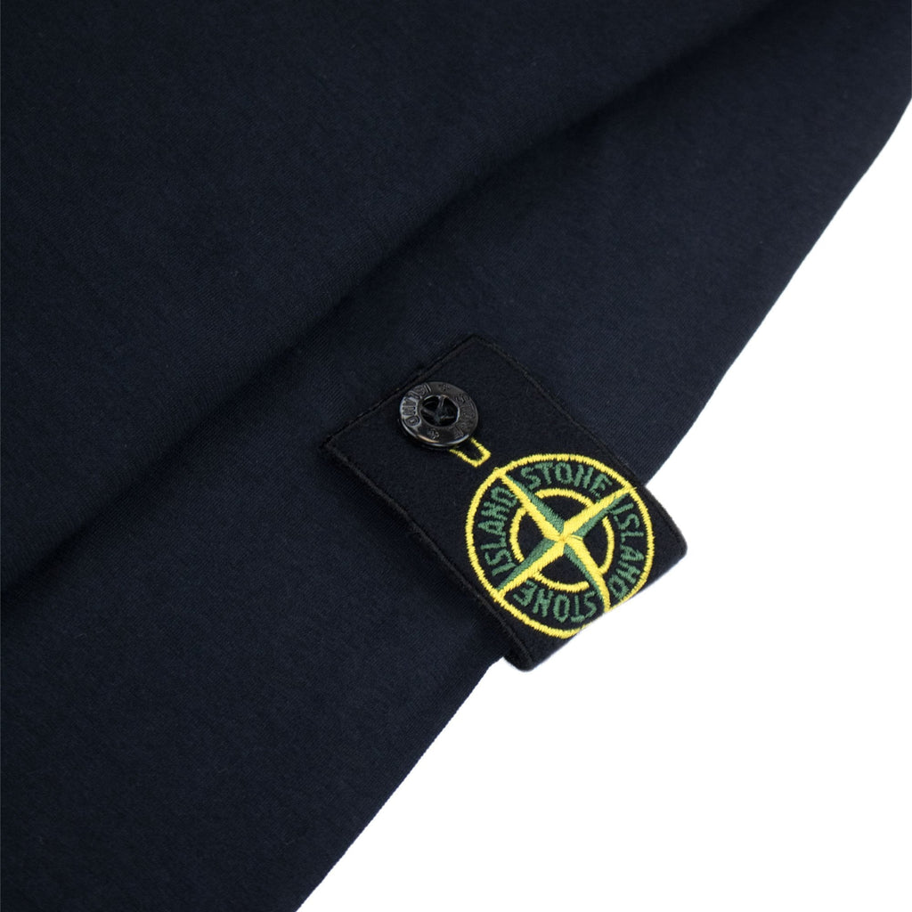 Stone Island Junior Arm Badge Long Sleeve Polo Navy V0020