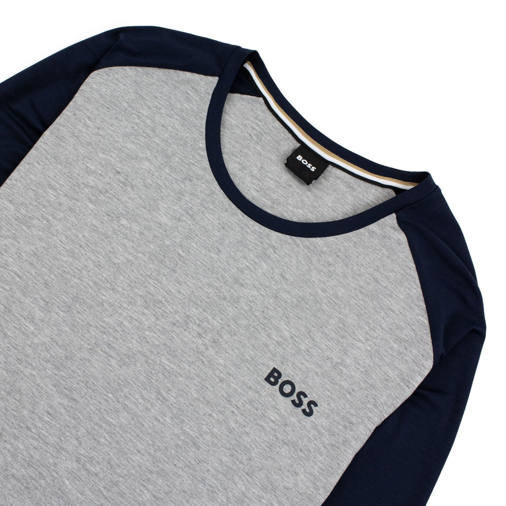Hugo Boss Refined Long Set Pyjamas Set Grey/Navy