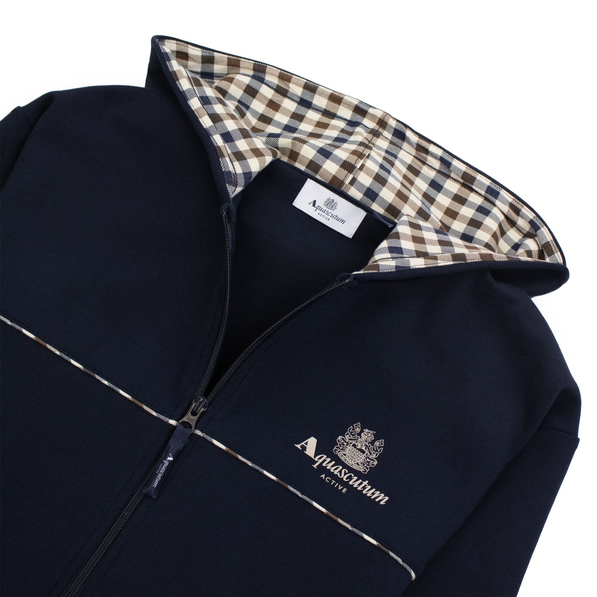Aquascutum Active Scuba Piping Hoodie Navy