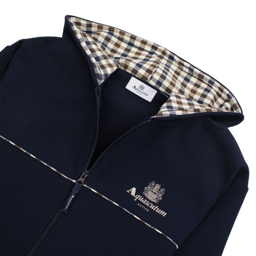 Aquascutum Active Scuba Piping Hoodie Navy