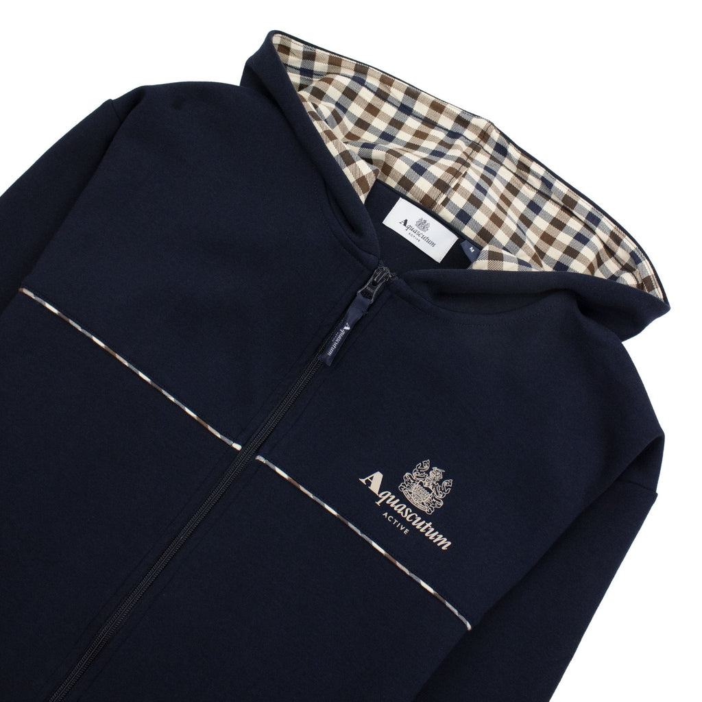 Aquascutum Active Scuba Piping Hoodie Navy