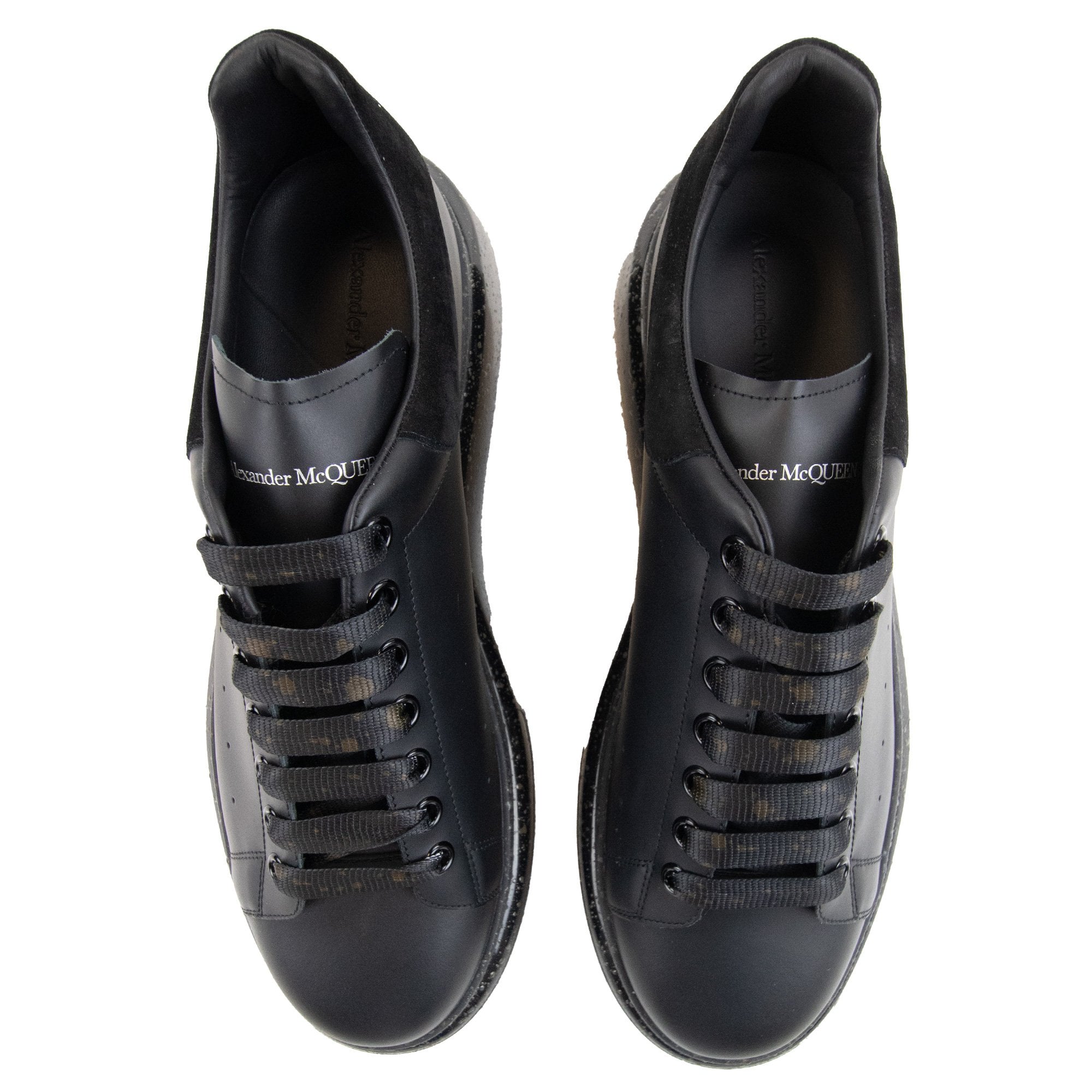 Alexander Mcqueen Larry Oversized Splatter Trainers Black/black