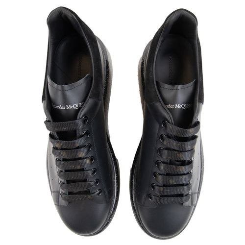Alexander Mcqueen Larry Oversized Splatter Trainers Black/black