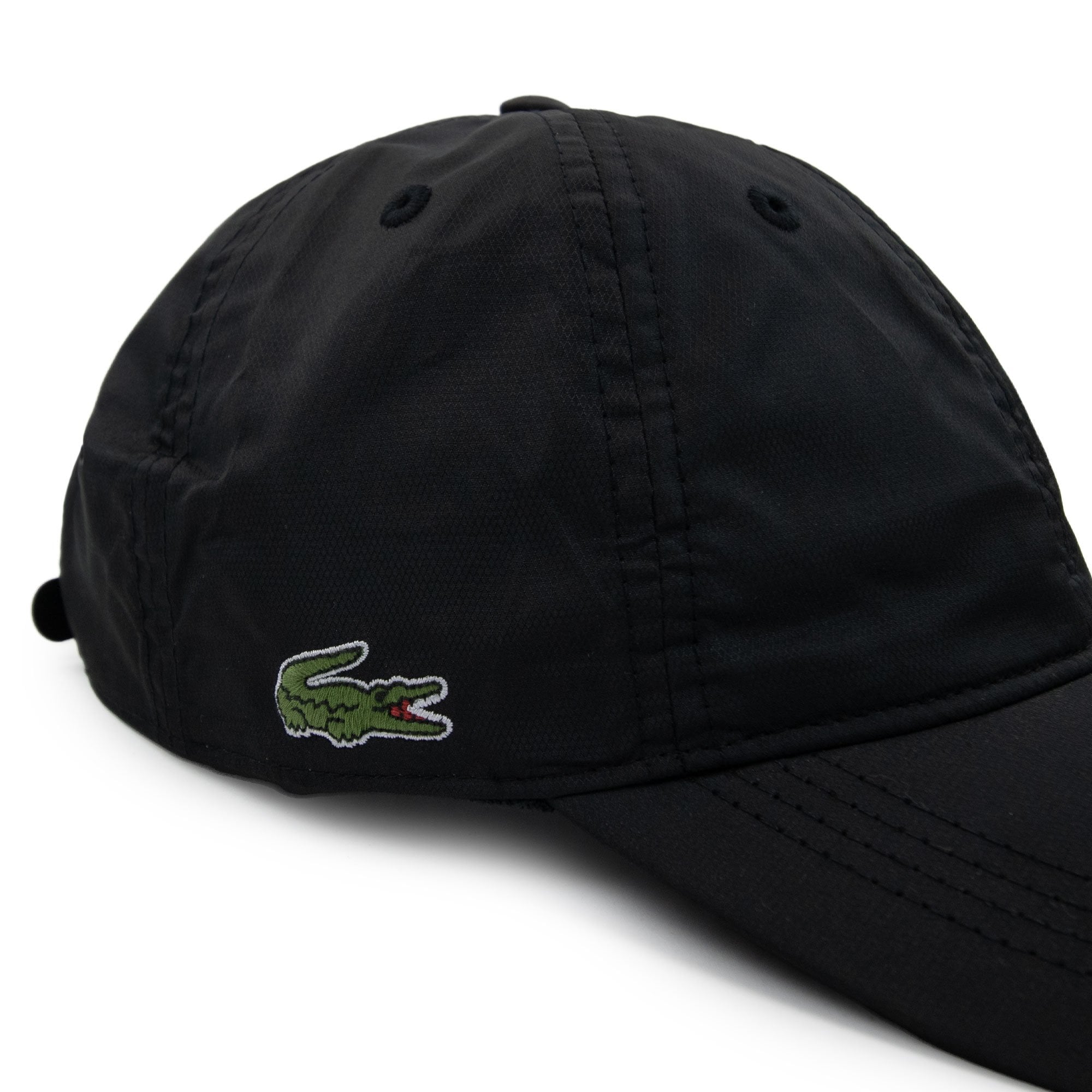Lacoste Lightweight Nylon Side Logo Cap Black