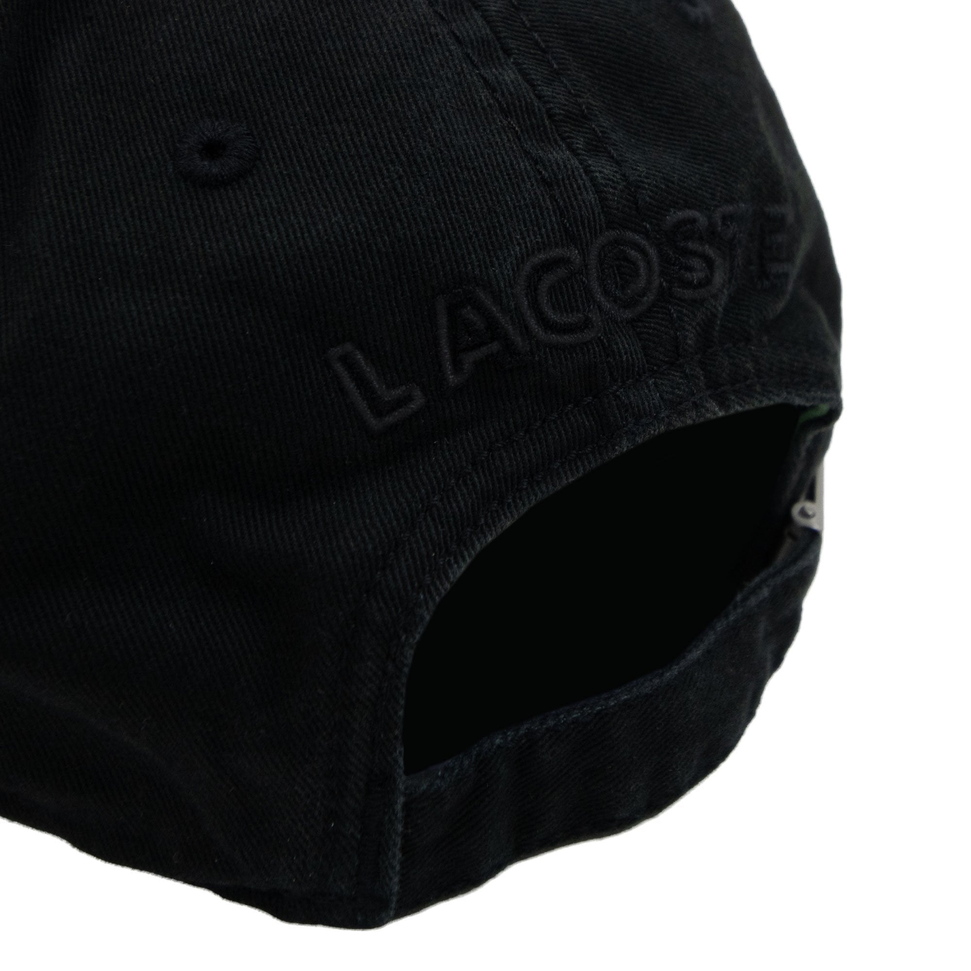 Lacoste Side Logo Cotton Twill Cap Black