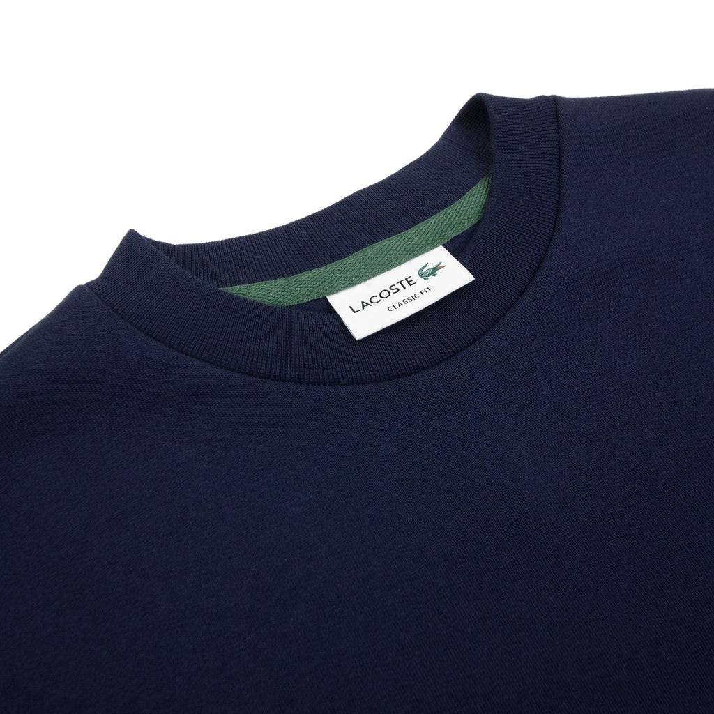 Lacoste Logo Sport Crewneck Sweatshirt Navy