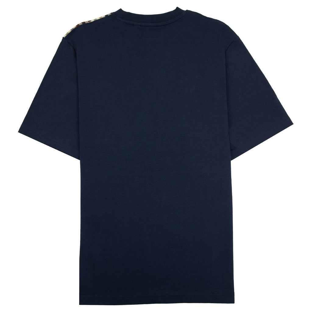 Aquascutum Active Side Club Check T Shirt Navy