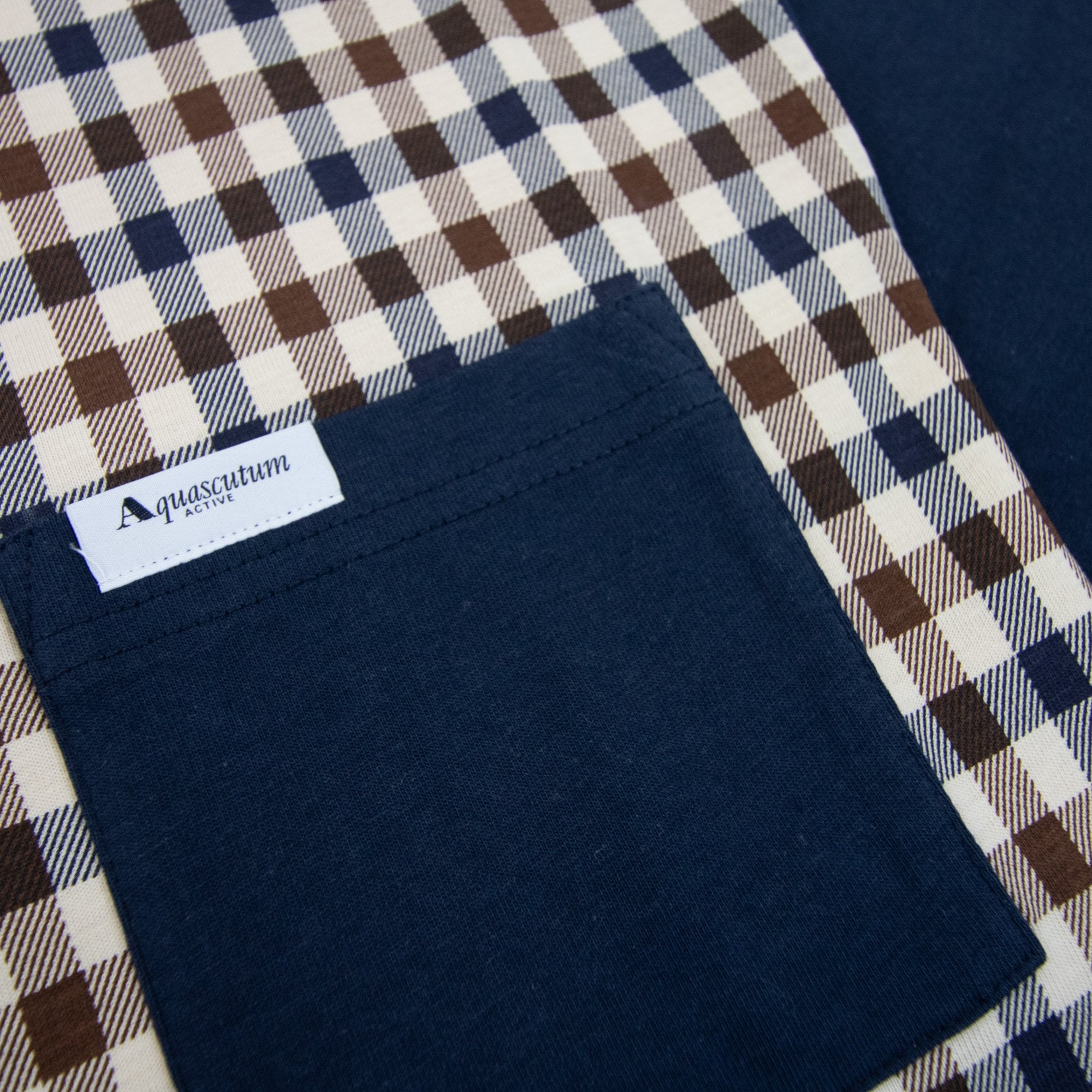 Aquascutum Active Solid Pocket T Shirt Navy
