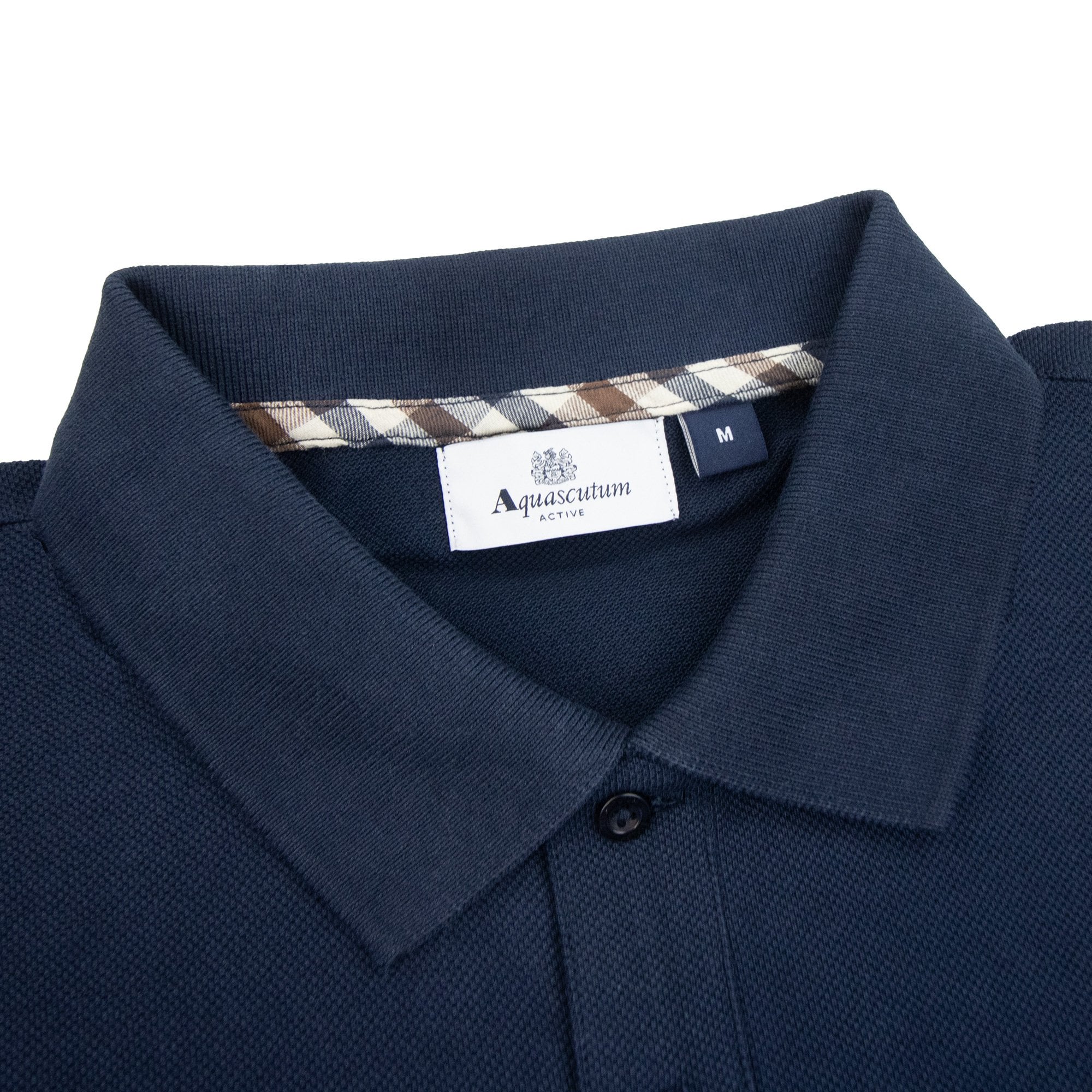 Aquascutum Active Pique Logo Polo Navy