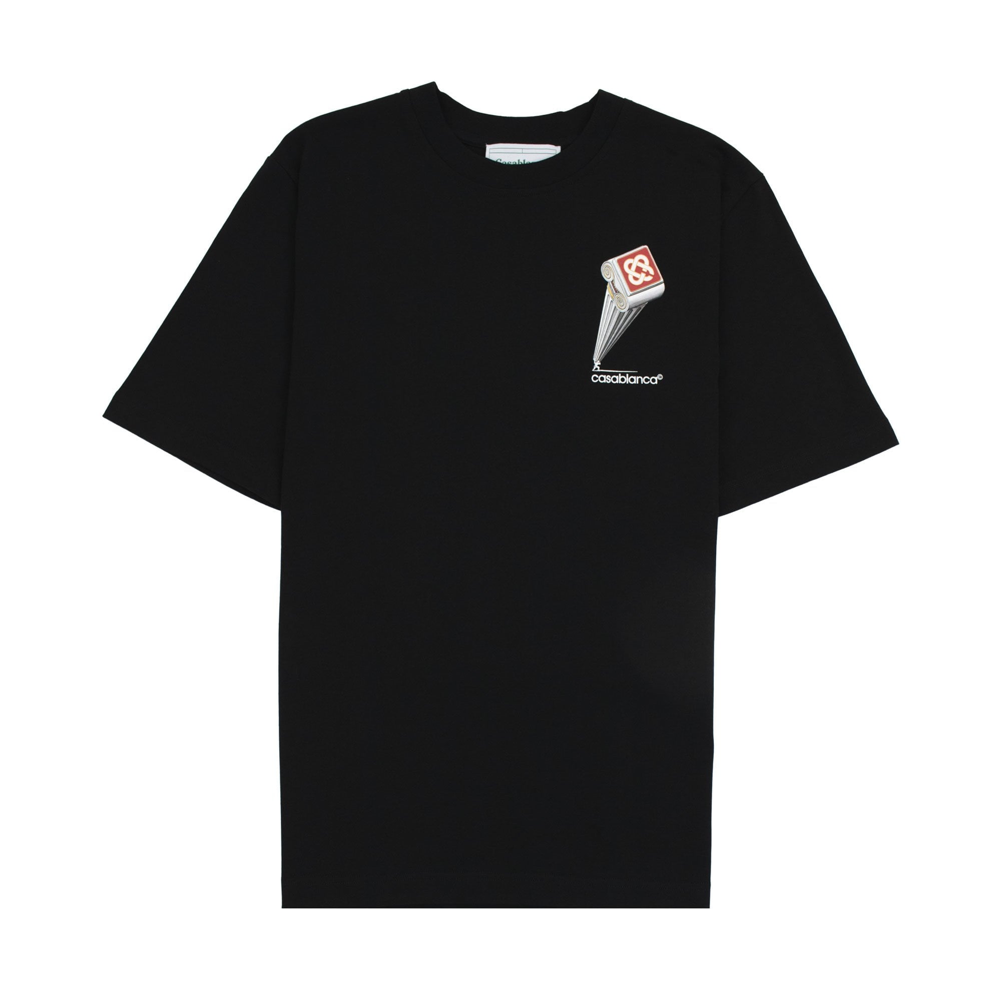 Casablanca Leaning Column Printed T Shirt Black