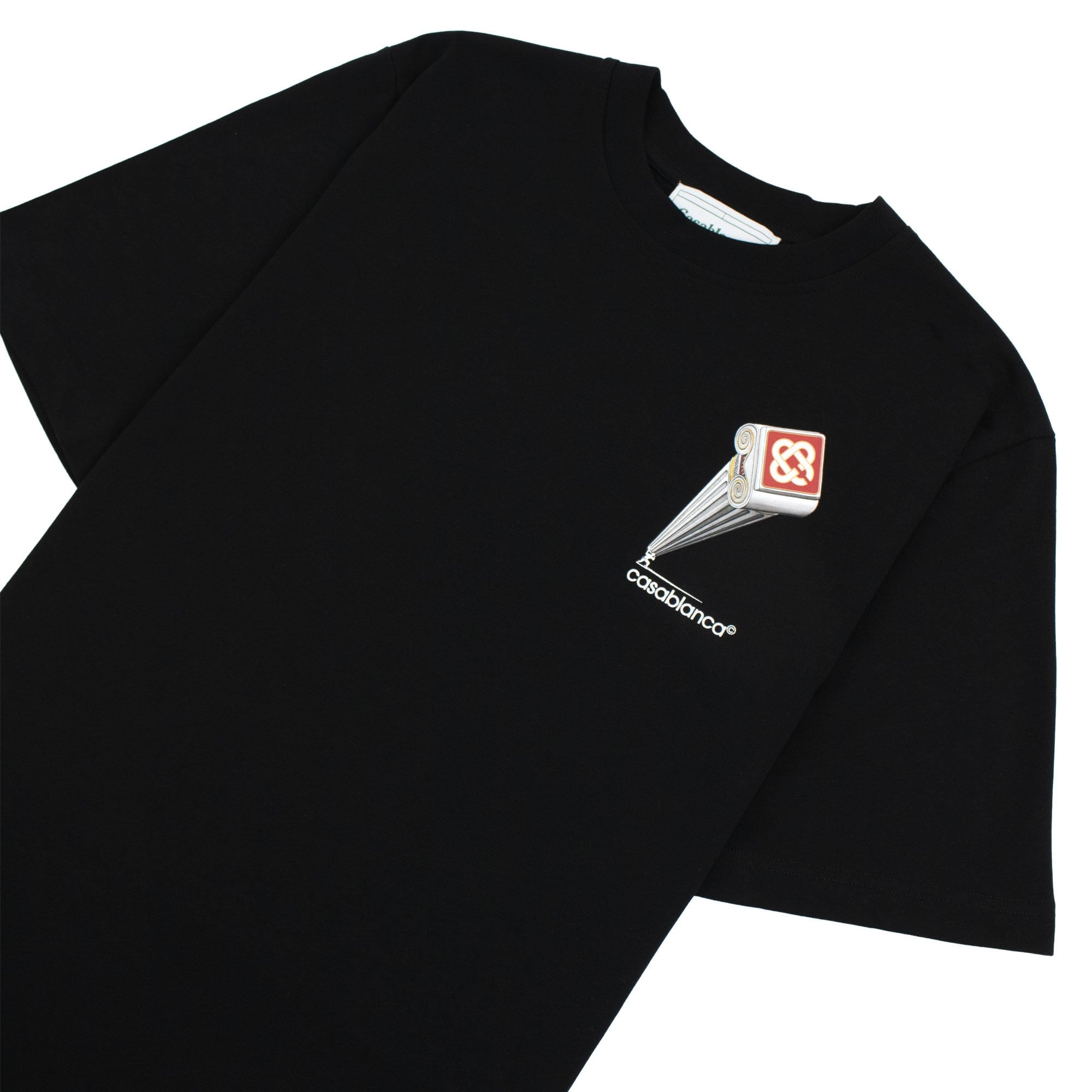 Casablanca Leaning Column Printed T Shirt Black